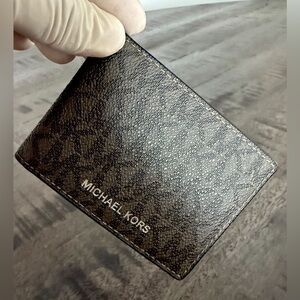 Michael Kors Black and Brown Card Holder